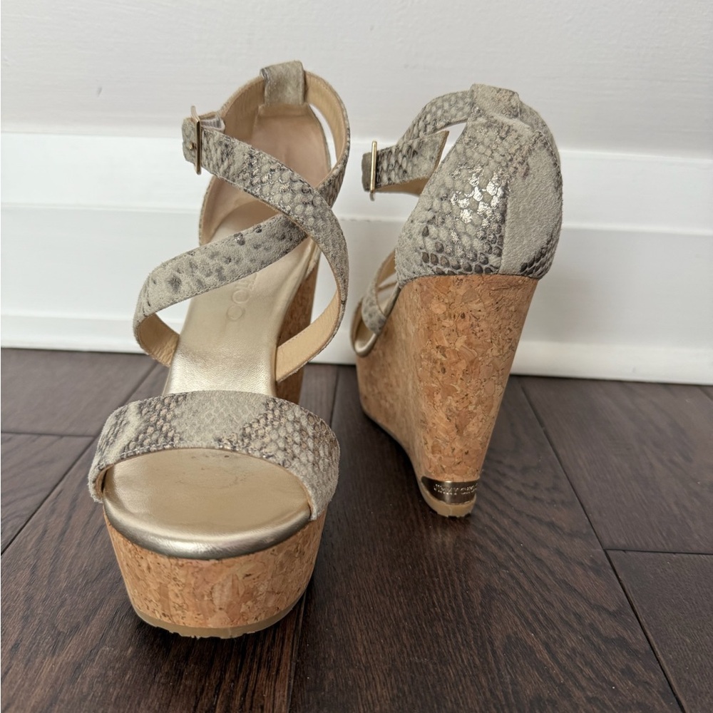 Jimmy Choo | Snake Leather | Wedges | 36.5